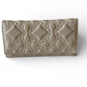 Vivienne Westwood t quilted  Leather Clutch Wallet in Taupe Brand new with tag